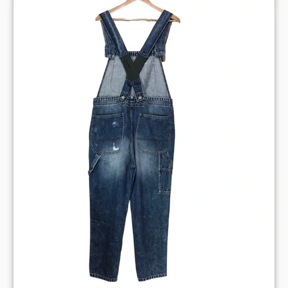 Sandrine rose slouchy denim overalls